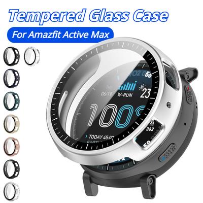 Чехол для ПК + Закаленное стекло для Amazfit Active Max Защитное стекло для экрана Защитный чехол для Amazfit Active Max Чехол-оболочка Аксессуары