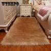 White Long Hair Carpet Artificial Fur Living Room Fluffy Rug Bedroom Bedside Fluffy Warm Cushion Bay Window Decoration Floor Mat