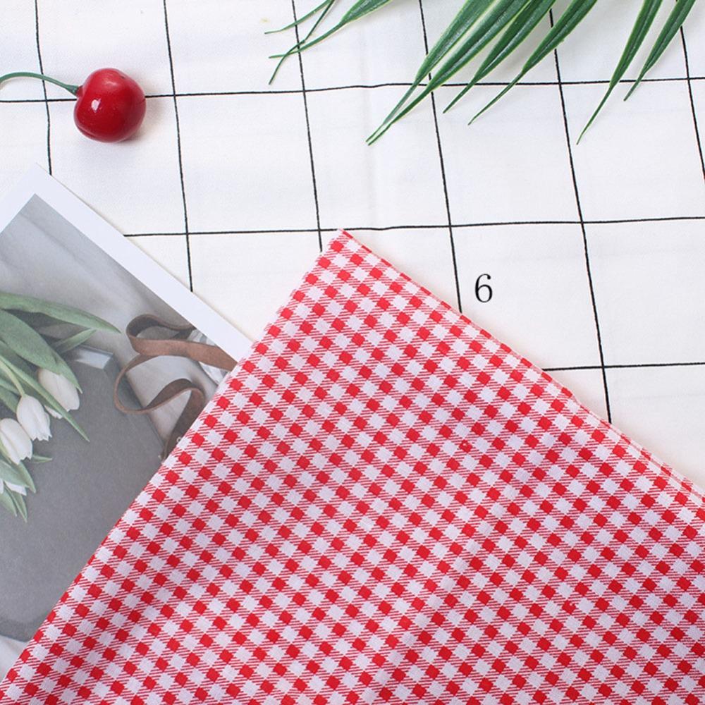 7Pcs Small leftover pieces Fabric Scraps Red floral print DIY Craft Cloth Small ornament DIY