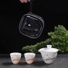 Shangqi Mutton-Fat Jade Style Portable Ceramic Tea Set