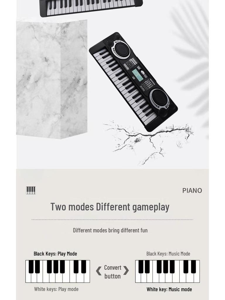 Детское электронное обучающее пианино с 37 клавишами