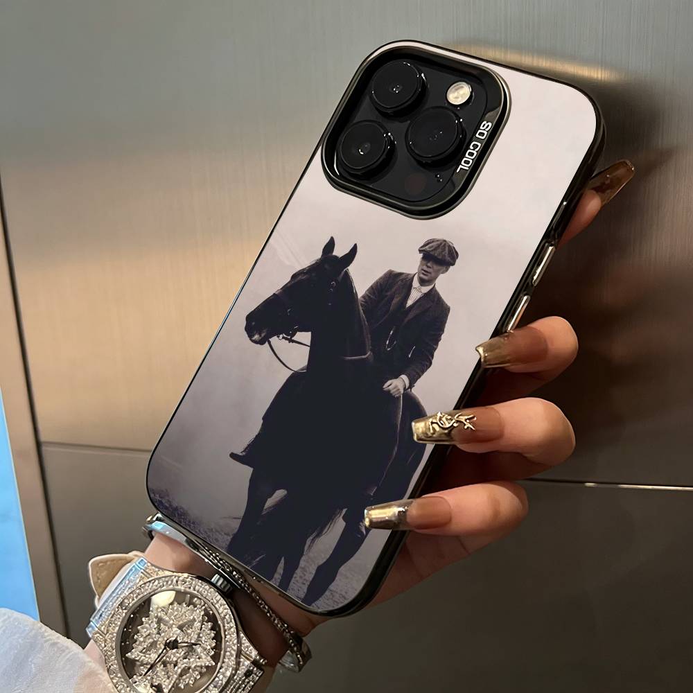 P-Peaky-B- Blinders-movie Phone Case For IPhone17 16 11 12 13 14 15 16 Pro Max Plus Cover Colored Silver Funda Bumber