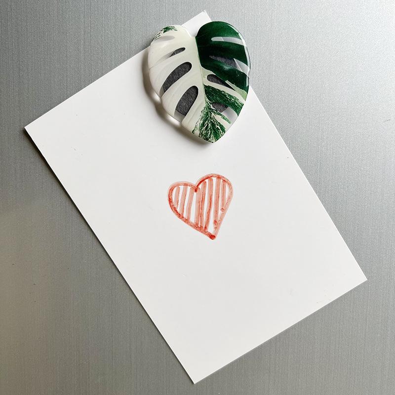 Акриловые магниты на холодильник с узором листьев растений - Мягкие, Магнитные, Декоративные патчи