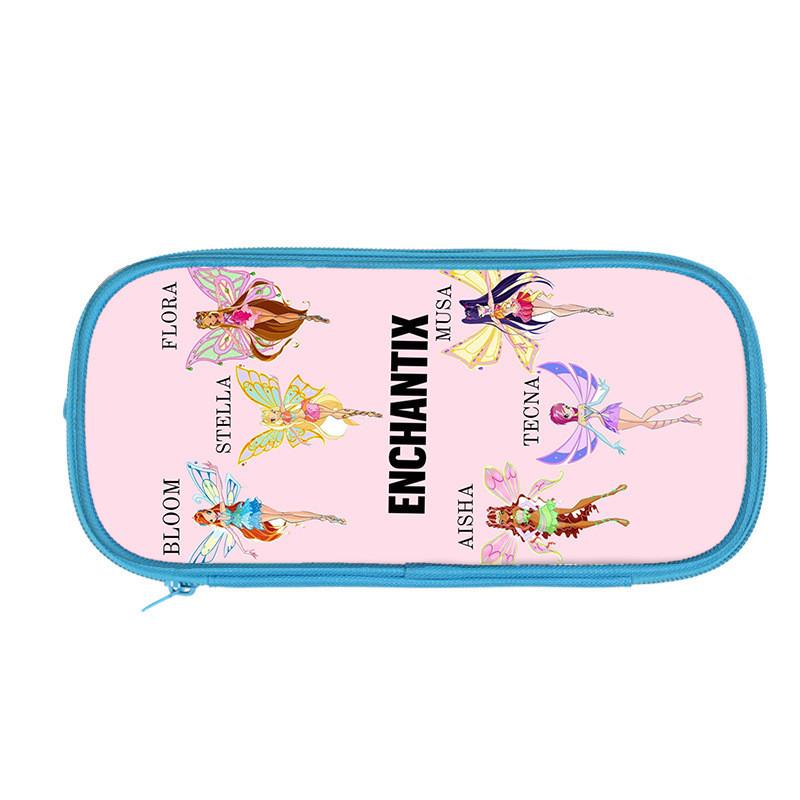 Winx Club Magic Reprint Polyester Pencil Box With Multiple Compartments For School