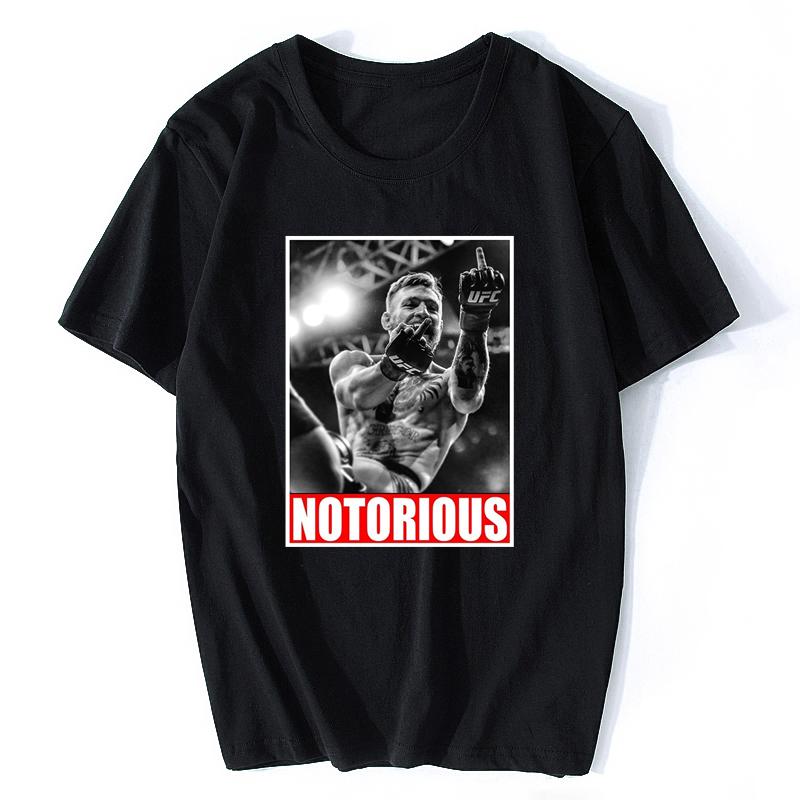 Конор Макгрегор Notorious Унисекс Футболка для фанатов Смешной дизайн Черная Модная Уличная одежда Футболка Крутая Футболка Мужская Смешные Футболки
