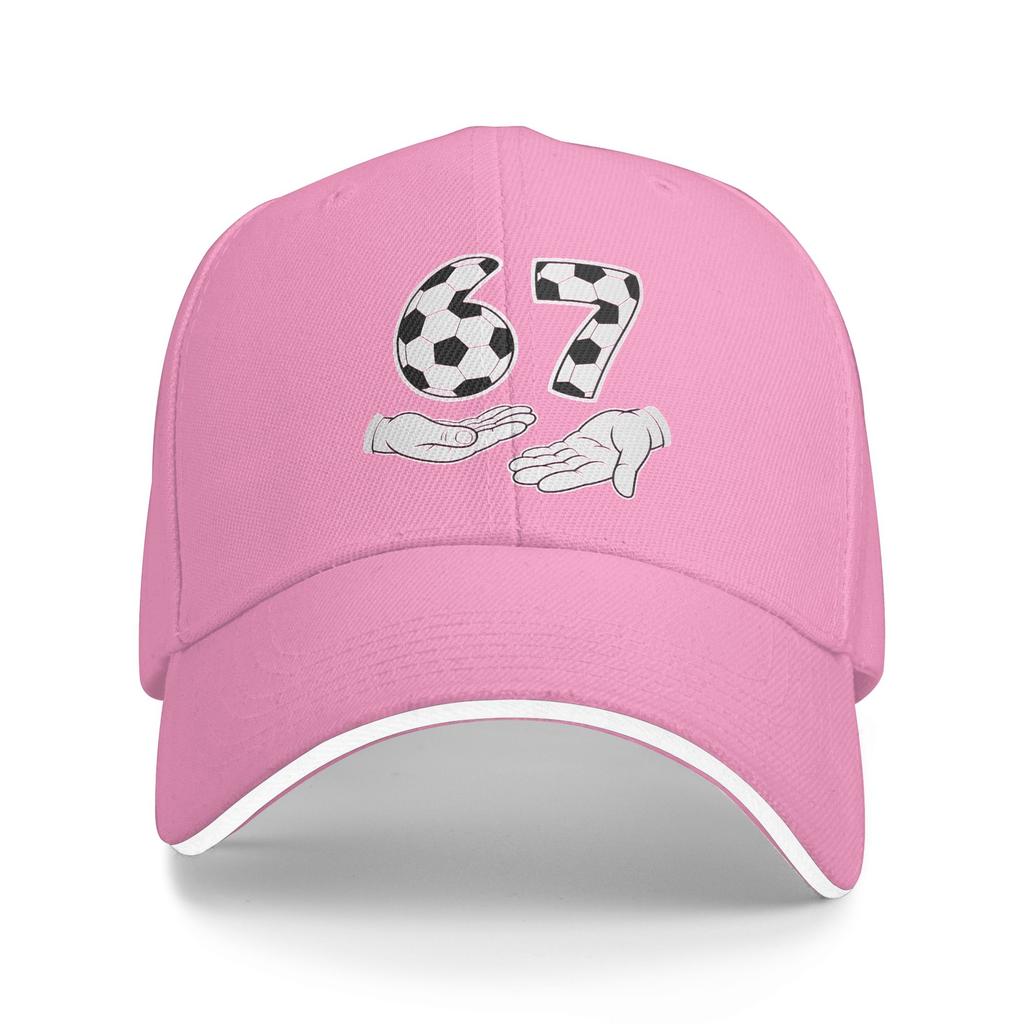 Soccer 67 Six Seven 6 7 Funny Gen Alpha Meme Baseball Cap Men Print Trucker Hat Summer Fitted Retro Running Hippie Baseball Caps