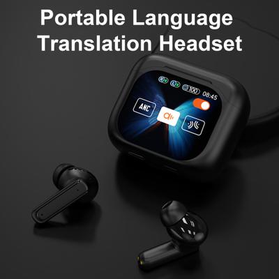 Переводчик языков Сенсорное управление Наушники-вкладыши Совместимость с Bluetooth 144 языка Сенсорный ЖК-экран Переводчик в реальном времени