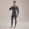Hengyuanxiang Men's Thin Pure Cotton Antibacterial Thermal Underwear Set