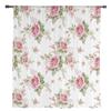 Pink Rose Romantic Luxury Tulle Curtains Modern Living Room Kitchen Chiffon Curtain Bedroom Sheer Valance Curtain