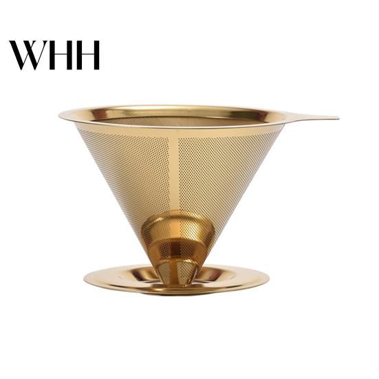 Reusable Coffee Filter Stainless Steel Pour Over Dripper Paperless Cone for Home Intense Flavor Extractor