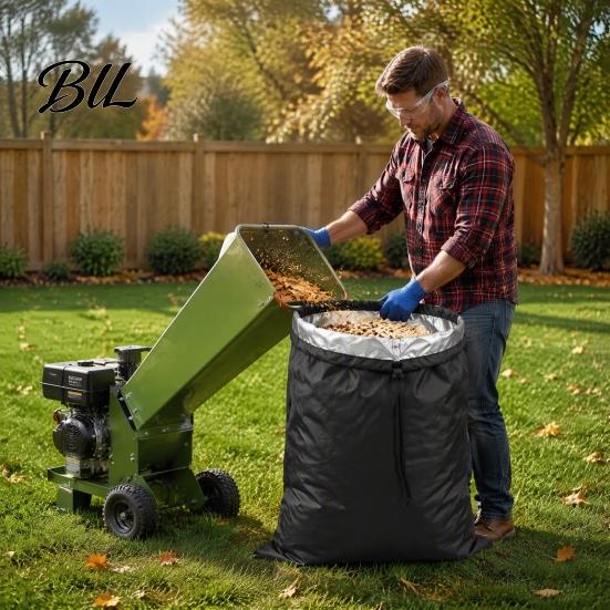 Garden Maintenance Waste Bag 1/2Pcs Wood Chipper Shredder Collection Bags, Large Capacity Oxford Cloth Drawstring Bag, Heavy Duty Storage for