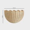 Woven Wall Hanging Basket Kitchen Imitation Rattan Decorative Magazines Storage for Planter Bathroom Towels Balcony Restaurant