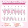 150 Pieces French Press On Nail Pre Applied Base Coat and Primer No Filing Needed for DIY Nail Art Salon Quality Nail
