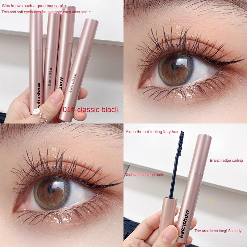 Dense and Long Mascara, Thick and Natural, Long-lasting, Waterproof, Non-smudging, Rooted and Clear