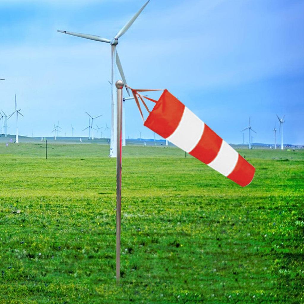 Reflective Plastic Windsock Outdoor Wind Direction Flag with Fluorescent Belt Wind Sock for Garden or Patios Decoration