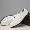 Дышащая мужская повседневная обувь из натуральной кожи, мужские лоферы, туфли без застежек, мокасины для вождения, люксовые брендовые мужские туфли-лодочки с вырезом