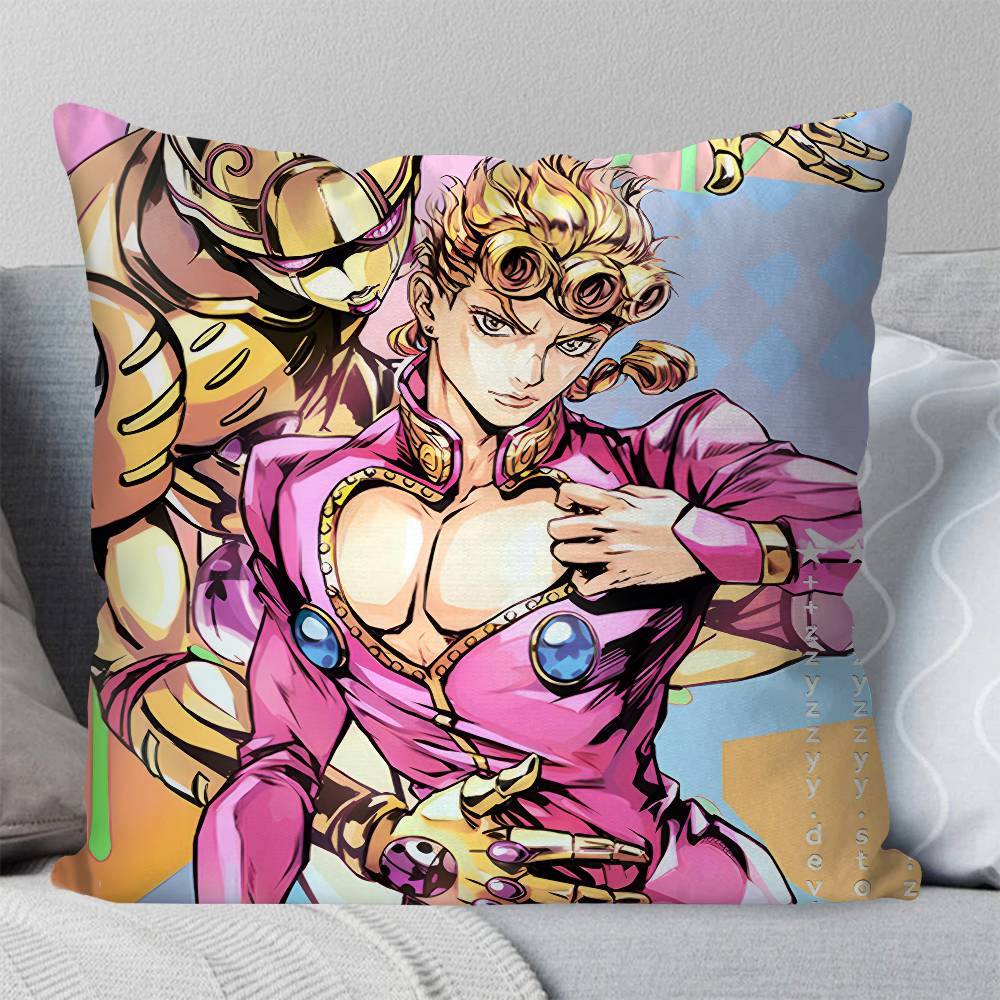 Аниме JOJO Bizarre Adventure Наволочка Квадратная Подушка Спальня Диван Досуг Комфортная Подушка Автомобиль Гостиная Дом Украшение