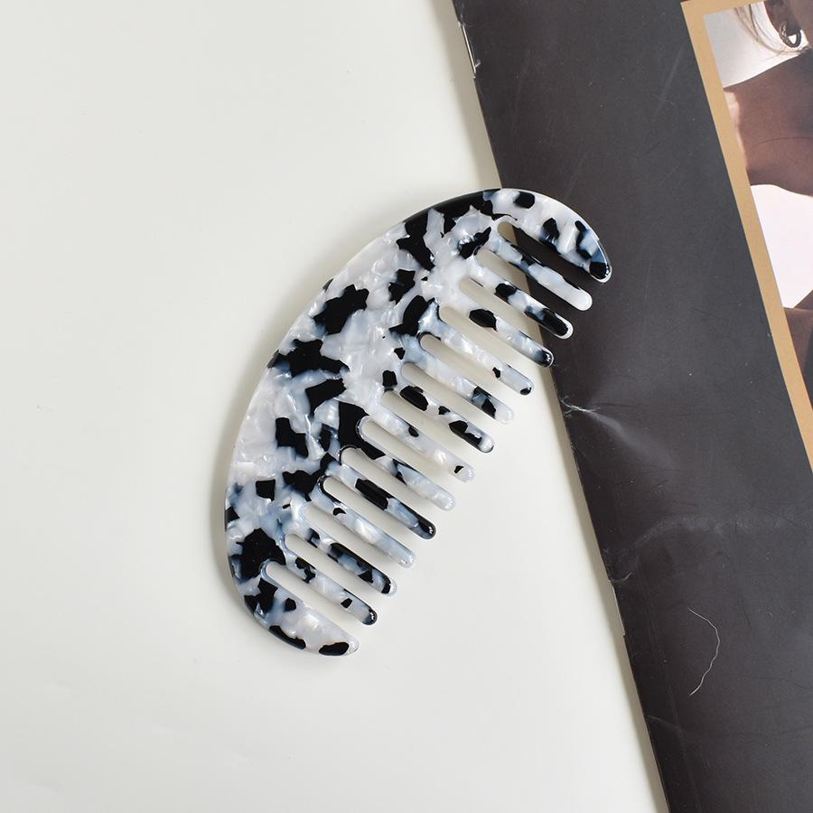 Popular Hair Combs In Europe and America, Hot-selling Acetic Acid Board Comb Anti-static Marble Pattern Hair Comb