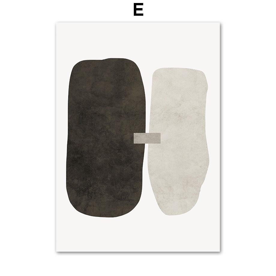 Абстрактная линия листа цветок бежевый черный ботанический настенный художественный холст картины постеры и принты настенные панно для декора гостиной