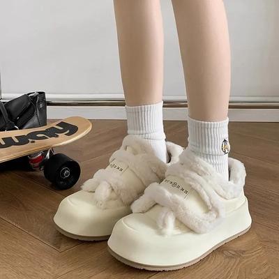 Модная женская хлопковая обувь Зимняя новая вулканизированная обувь Женская спортивная обувь Нескользящая Плюс бархатная теплая женская повседневная зимняя обувь