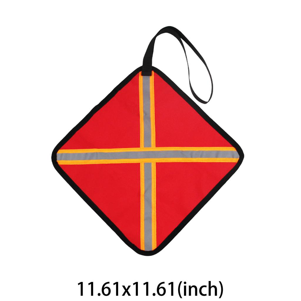 Safety Boat Flag with Webbing Kayak Safety Flag Reflective Strips Trailer Warning Flags for Boating Fishing Canoe Trailer Use