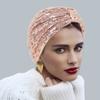 Sequins Top Knotted Turban Caps for Women