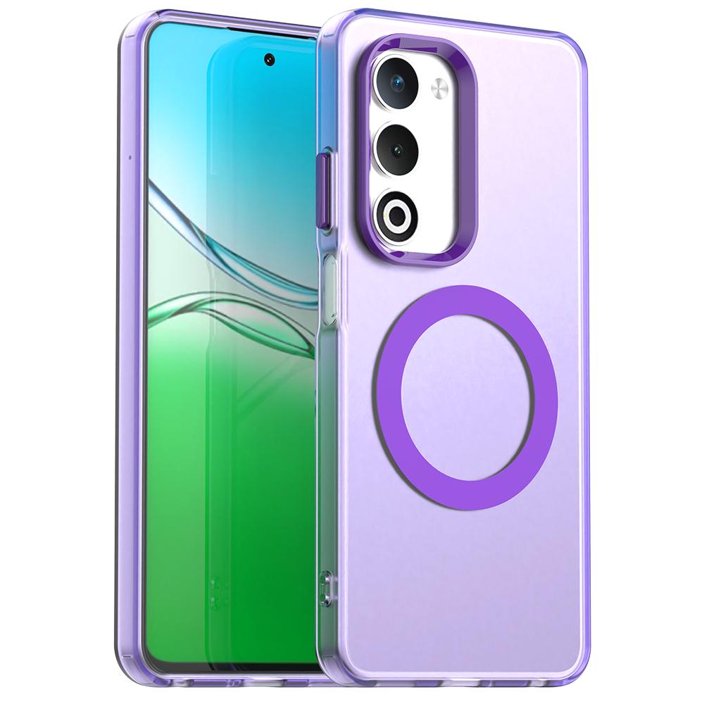 Магнитный беспроводной чехол для зарядки для OPPO A5 5G 4G Обложка Конфетные цвета Прозрачная задняя крышка Fundas Coque