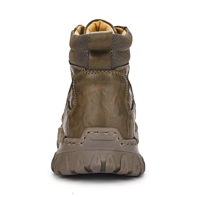 Мужские высокие повседневные туфли на шнуровке из кожи, кроссовки, большие размеры 39-46