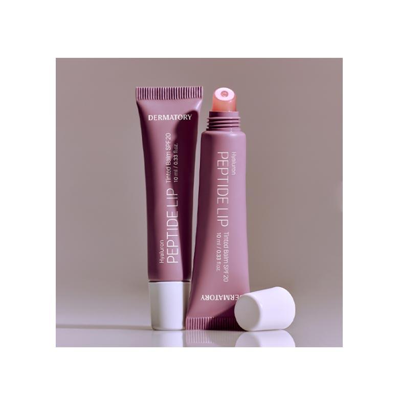 DERMATORY Гиалуроновый пептидный бальзам для губ SPF20 + набор из 2 предметов