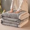 Thick Imitation Lamb Wool Blanket Winter Double-sided Three-layer Quilted Blanket Skin-friendly Cozy Warm Bed Cover Blanket