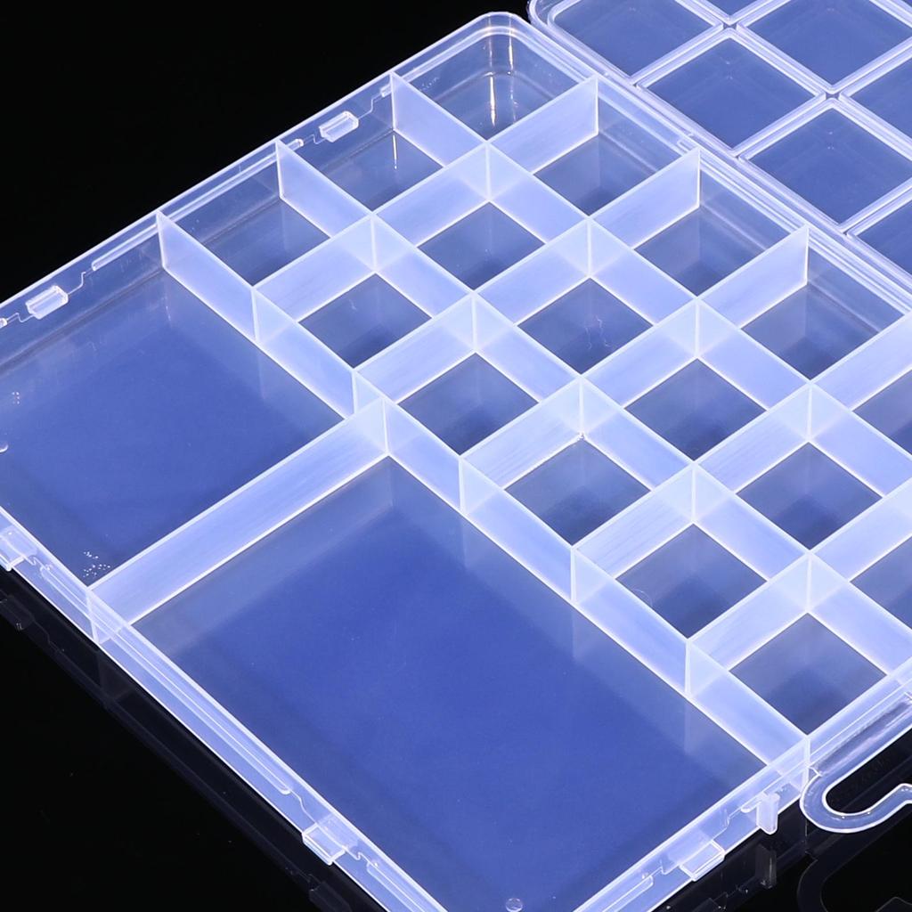 Новый прозрачный пластиковый органайзер для хранения ювелирных изделий с 20 отделениями, пыленепроницаемый, с фиксированными слотами для карточек
