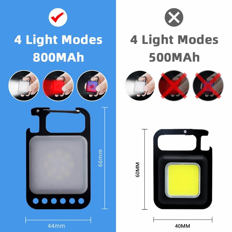 Аварийный блок питания Многофункциональный карманный мини-USB-фонарик Зарядный фонарик COB Рабочий свет Светодиодный брелок Открытый Кемпинг Рыбалка Велосипедный светильник