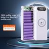 Съемный корпус Power Bank на 20 аккумуляторов 18650, 22,5 Вт PD QC3.0, быстрая беспроводная зарядка, DIY-оболочка со светодиодной подсветкой, ящик для хранения аккумуляторов 18650