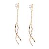 LOKUMI Back Made In 18K K18 Cubic Swing Nickel Earrings, 2-way, Catch, Japan, Gold, Post, K18, Hypoallergenic, Zirconia, Earrings, Long, Women's,