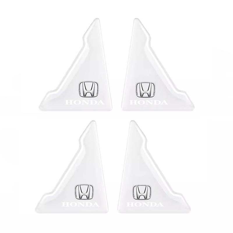 CJIFL1 2/4Pcs Silicone Car Door Corner Cover Anti-scratch Stickers For Honda Civic Fit Jazz Accord Pilot CRV Odyssey Passport City Shut