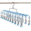 With 20 Clips Clothes Hanger Windproof Sock Hangers Clothes Drying Rack  for Socks Underwear