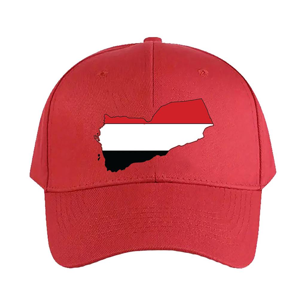 Yemen Country Shape Flag Summer Woman Man Adult Casual Baseball Cap With Curved Brim Adjustable Hiking Fishing Hat
