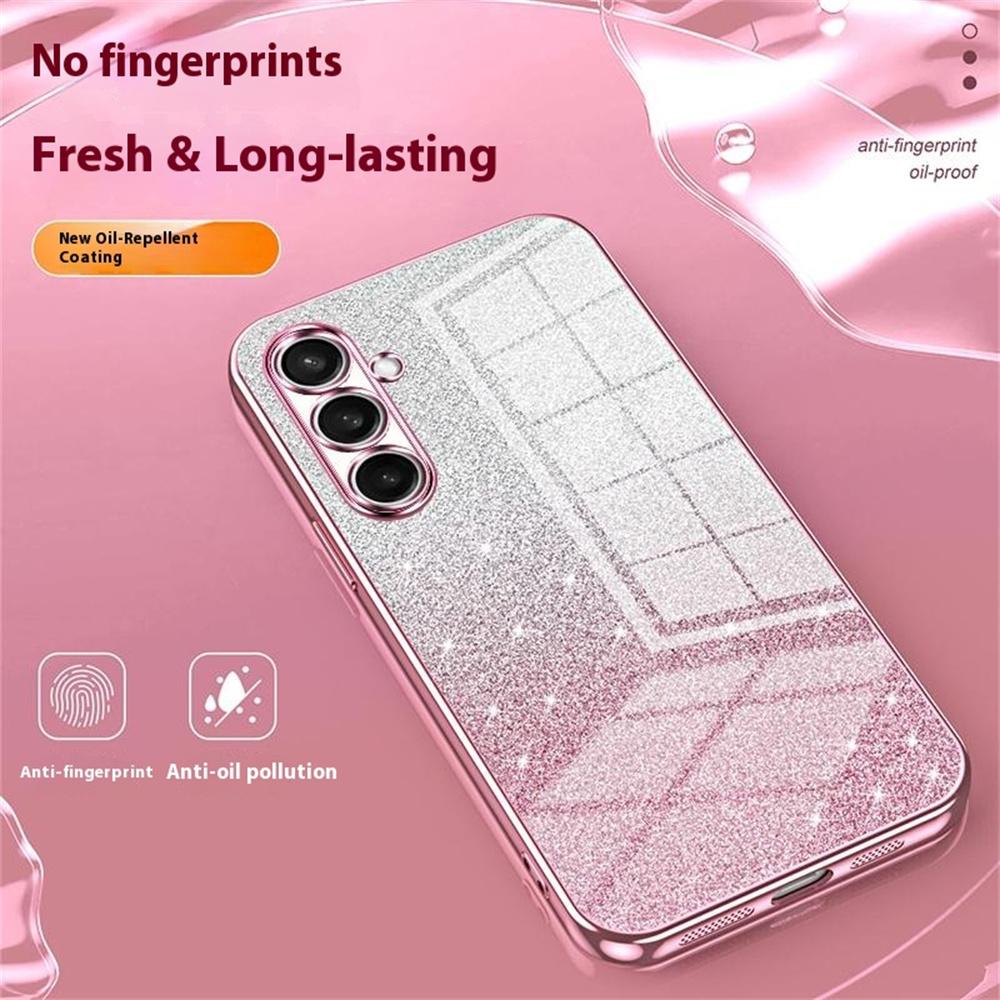 For Samsung Galaxy A55 5G Case Electroplating Gradient Glitter TPU Phone Cover