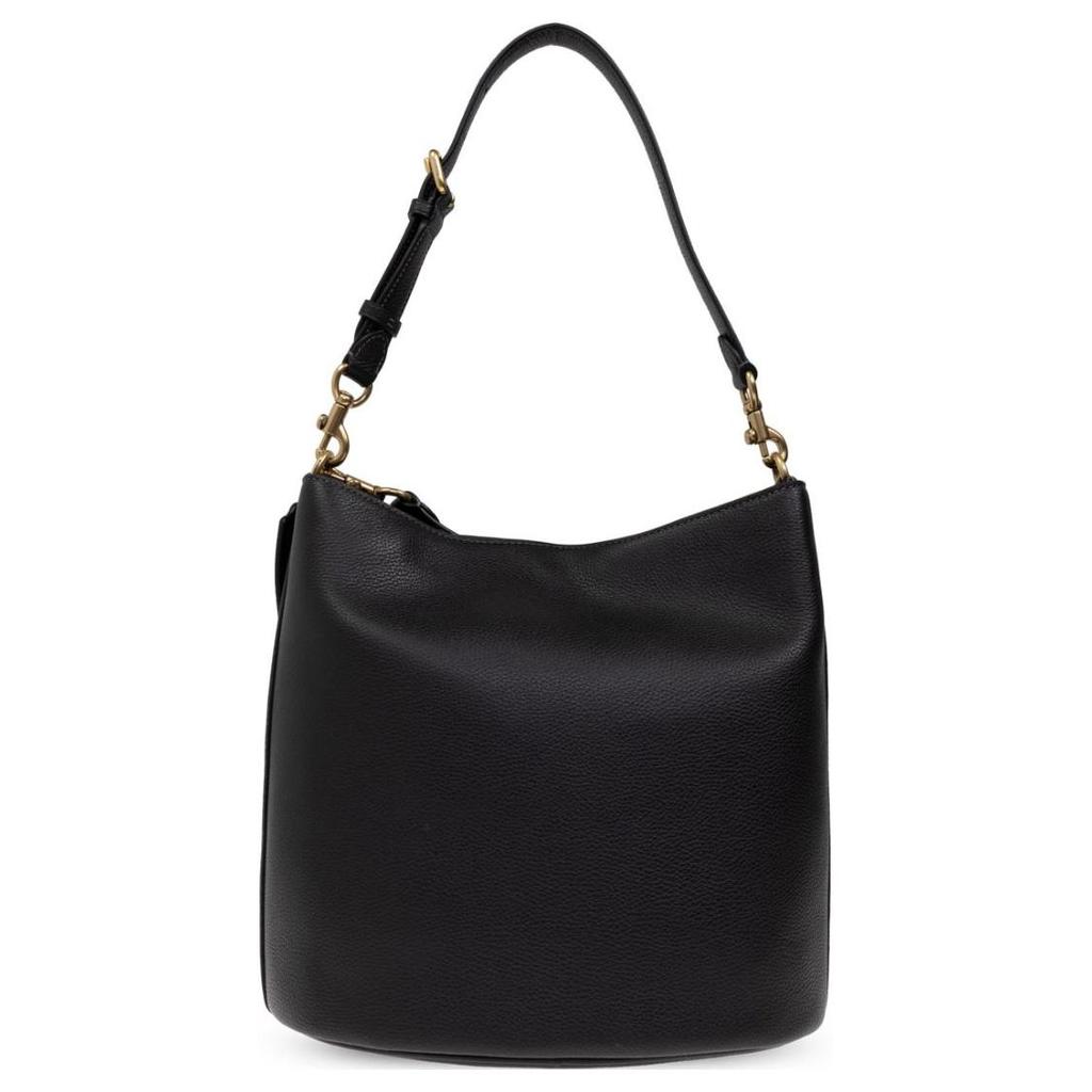 Coach Willow 28 Adjustable Detachable Shoulder Strap Lock Closure Leather Bucket Bag Women bags Black CW624-B4BK