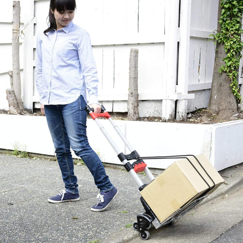 YAMAZEN GT-60BH6 Folding Carry Cart, Lightweight, Step-Resistant, 6-Wheel Type