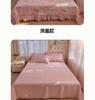 Sleep grid bed cover style Korean cotton French lace four piece set