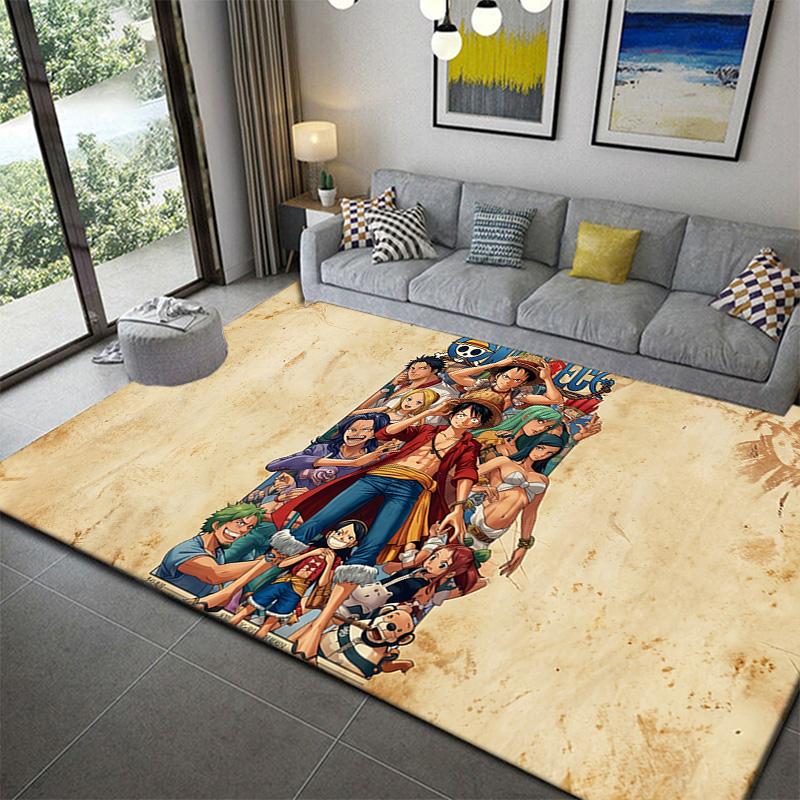 One Piece Anime Battle Scene Rug Soft Durable Carpet for Bedroom Living Room Decor