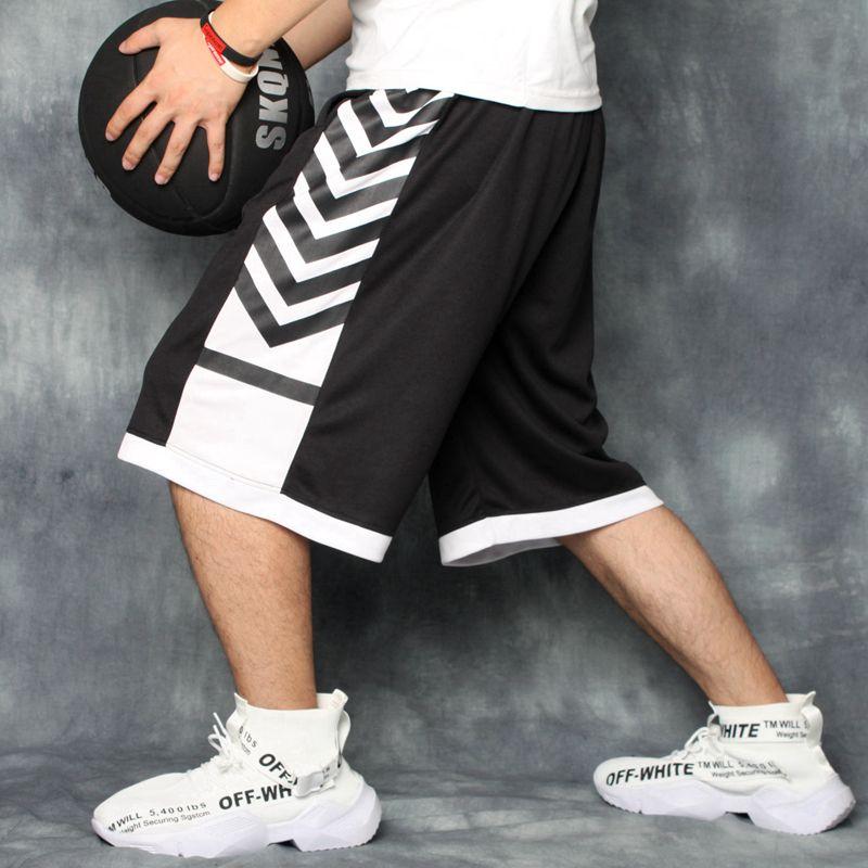 Спортивные брюки Баскетбольные шорты Мужские уличные брюки выше колена с увеличенным карманом Широкие брюки для толстого парня Летние брюки для фитнеса