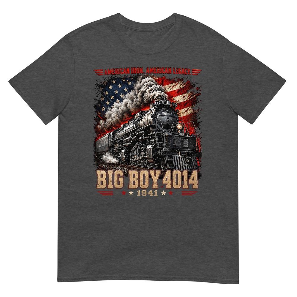 Big Boy 4014 Винтажный паровоз Железнодорожный поезд Двигатель Футболка