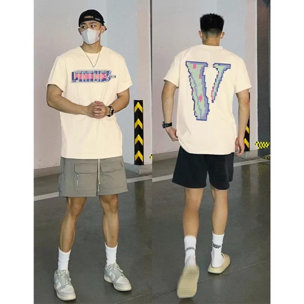 Летняя мода, тяжелая ретро мужская футболка с английскими буквами из 100% хлопка с принтом и круглым вырезом, высококачественная повседневная уличная футболка для фитнеса