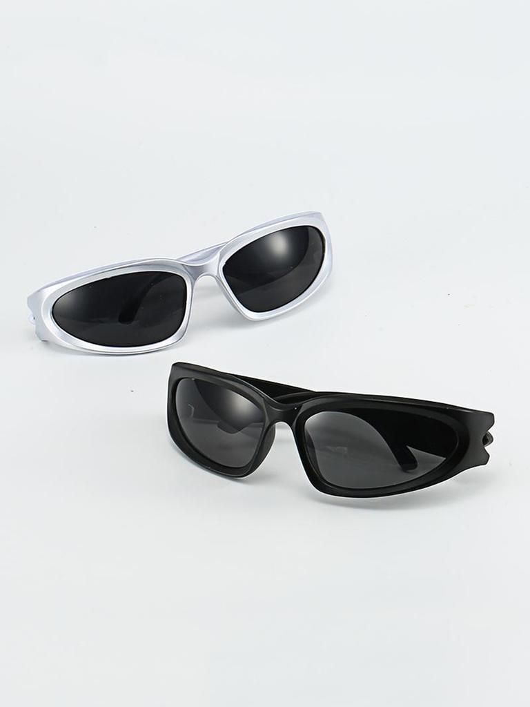 1 шт. Киберфутуристические серебристые очки Y2K Millennium для личности и моды МУЖСКИЕ ОЧКИ ЖЕНСКИЕ ОЧКИ