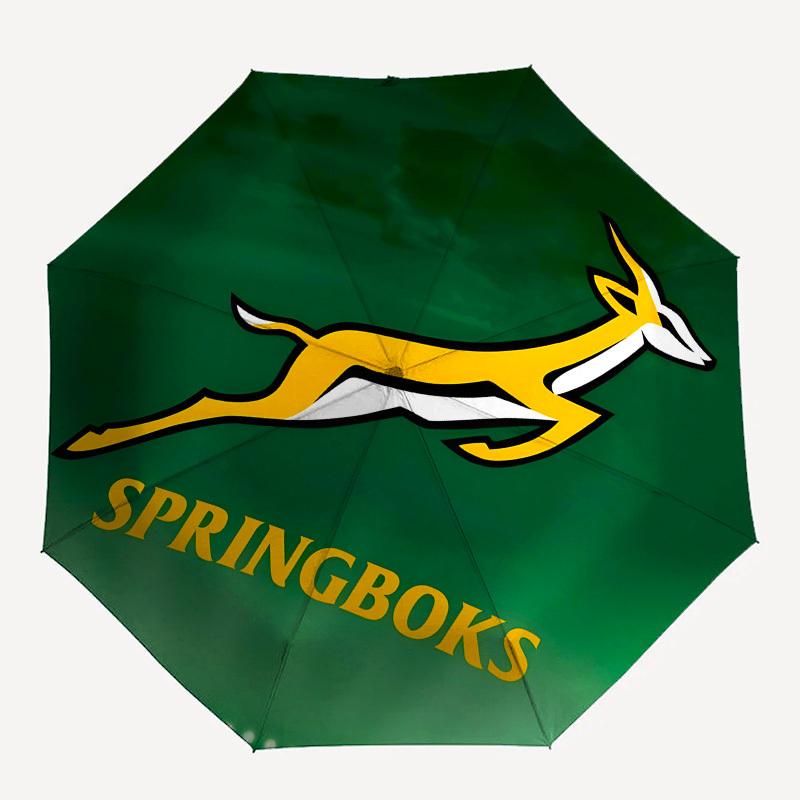 Springboks, Rugby Automatic Opening and Closing, 8 rib Structure Portable Umbrella, Suitable for Men and Women in All Seasons Perfect Gift