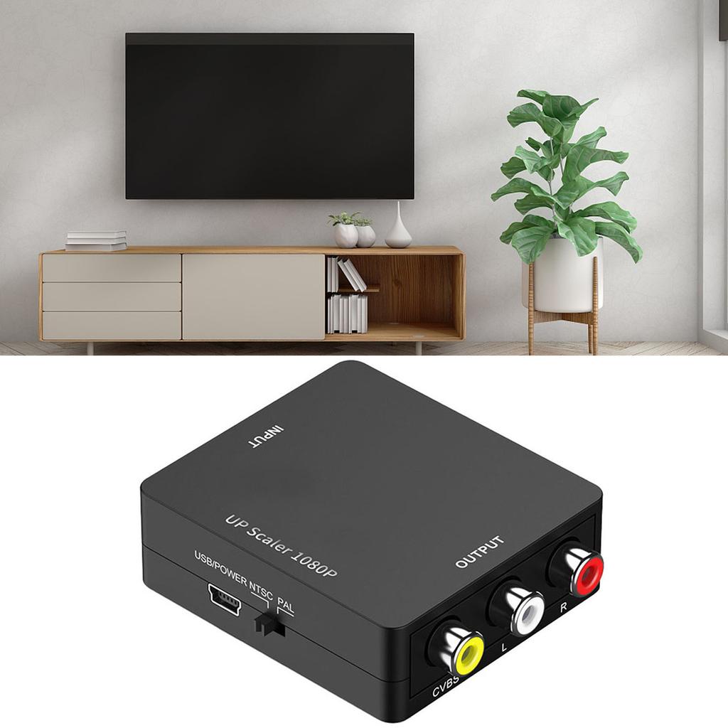 HD Multimedia Interface To AV Converter 1080P Plug and Play RCA Sound Video Adapter for PS5 Set Top