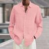 Рубашка Design Sense Solid Color Shirt Men's Long Sleeved Spring Autumn Trend Brand Loose Casual Shirts Men's