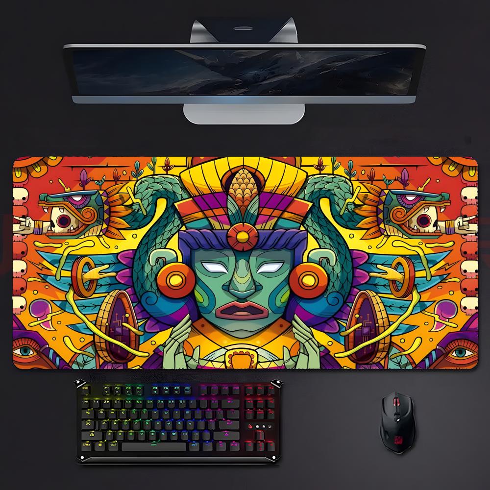 Mythology Ancient Mmayan Civilization Mouse Pad Mousepad Large Gaming Lockedge Thickened Pc Table Desk Mat